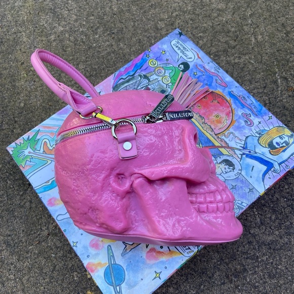 Killstar pink skull purse - Picture 2 of 4
